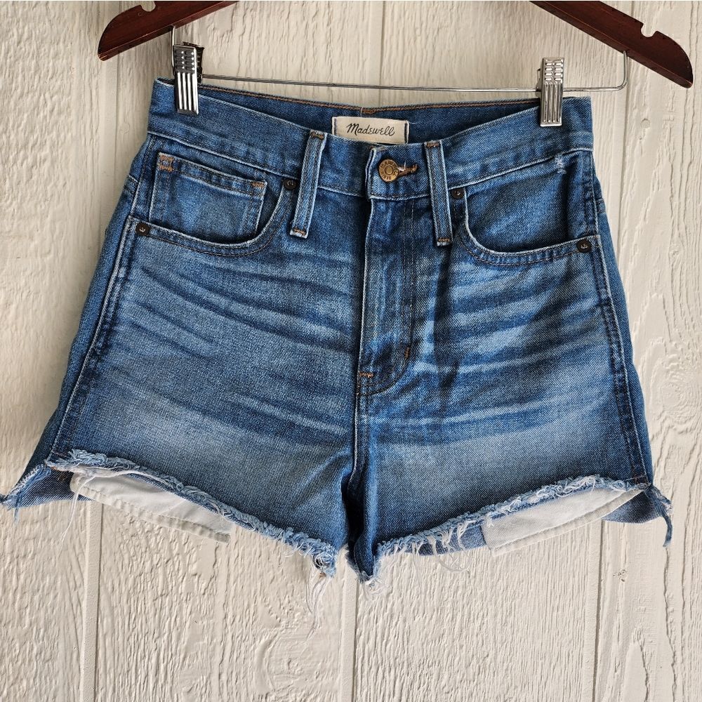 Madewell high rise denim short shorts